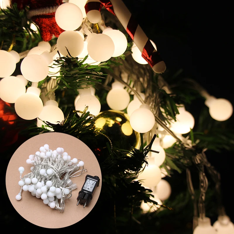 100pcs LEDS Warm White String Twinkle Plug Lights Strips For Christmas