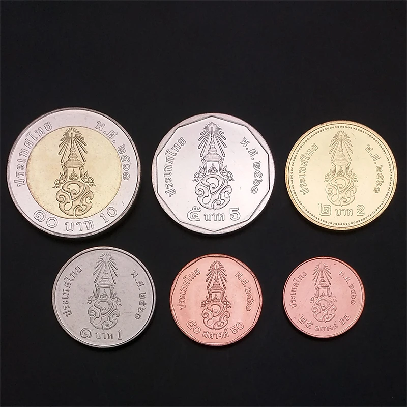 

6 Pcs Set New Edition Of Thailand Coins