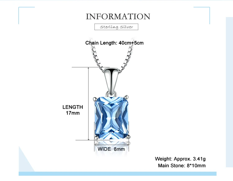 UMCHO ﾠNano Sky Blue Topaz 925 sterling silver necklace for women NUJ056B-1-app (2)