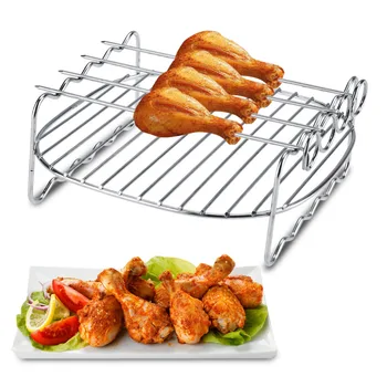 

Replacement Grill BBQ Rack Double Layer Save Space Skewers Baking Tray For Air Fryer BBQ Tools