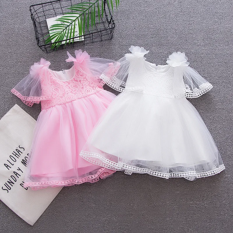 

BibiCola 2018 summer baby girls dress clothes kids girls lace princess dress infant toddler girls party birthday formal frock