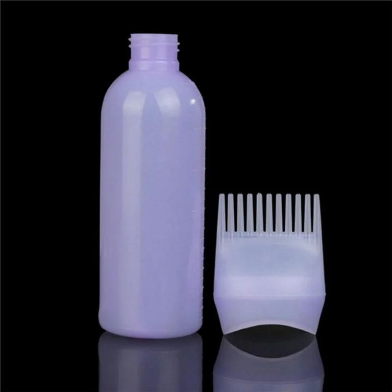 Hair Dye Applicator Bottle 120ml Hair Styling Dye Liquid Filling Graduated with Brush Head