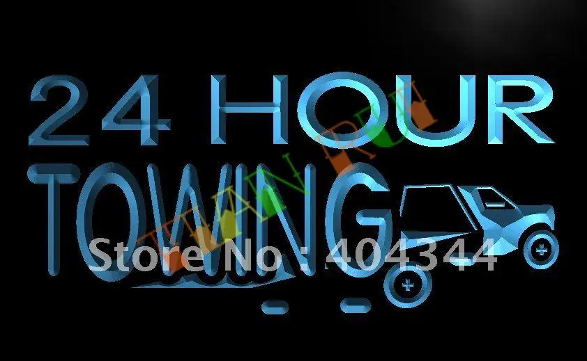 

LB384- 24 Hours Towing Car Repairs Auto LED Neon Light Sign