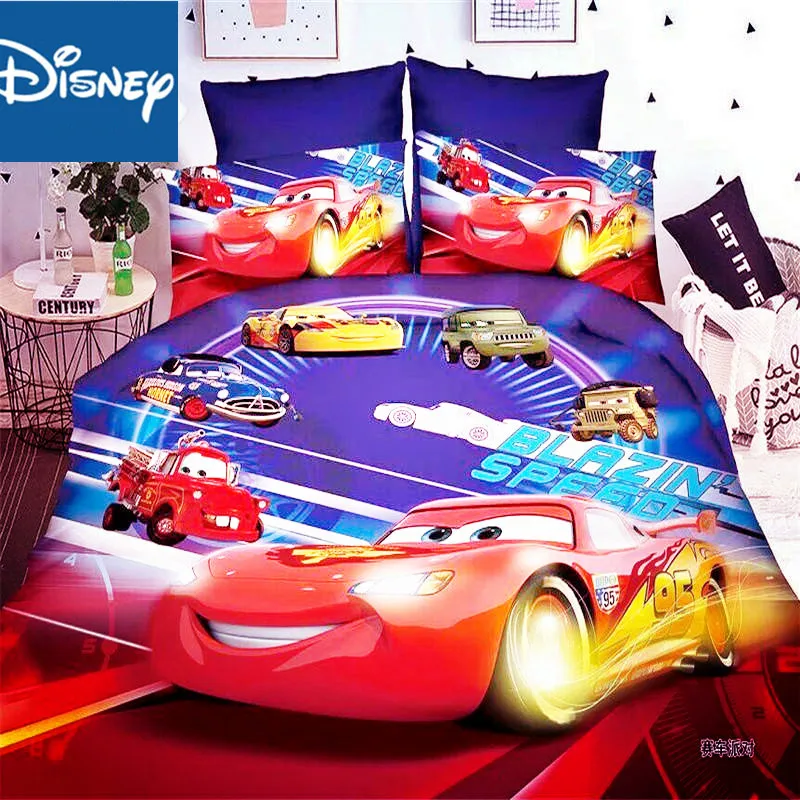 Комплект постельного белья Disney McQueen с машинками пододеяльники двойные размеры
