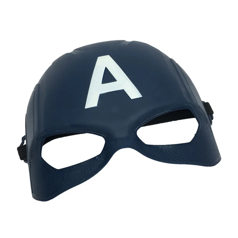 Хэллоуин Косплей Темно-Синий Капитан Америка ПВХ маски
