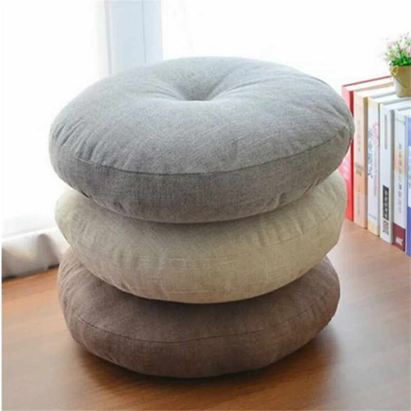 Japanese linen thick futon cushion / breathable play cushion / Zen mat