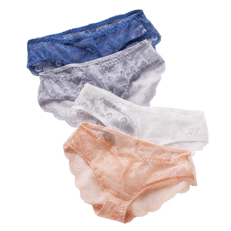 

Women Panties Ultra-thin Hollow Underwear Women Low Rise Transparent Lace Sexy Panties Ladies Breathable Lingerie Panties Female