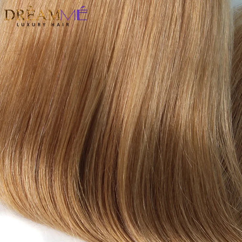 27 медовый блонд бразильские прямые человеческие волосы плетение 3 пучка Remy человеческие волосы удлинение переплет Dream me волосы продукты