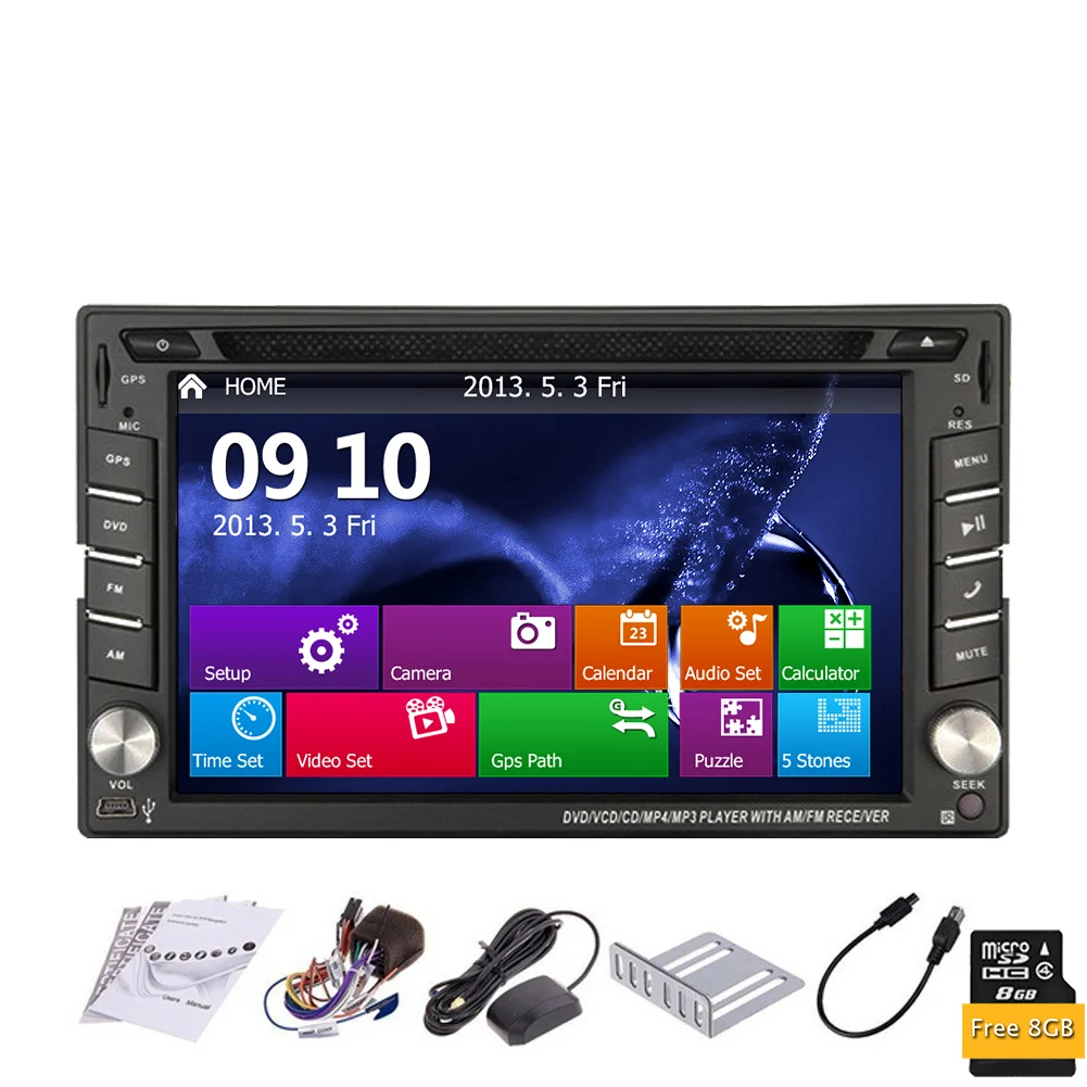 6.2'' Touch Screen Car DVD Player In Dash Bluetooth Double Din Car