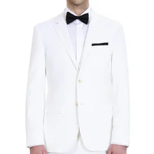 HCF по воздуху мужские 1 шт 2 кнопки плоский воротник облегающая отделка подходит для свадьбы повседневные смокинги мужские формальные костюмы пиджак белый