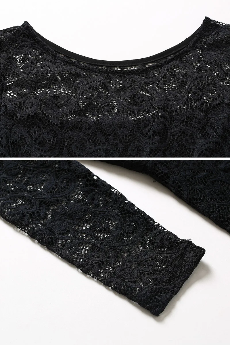 Элегантное Черное Кружевное Платье Peritiny, белое винтажное вечернее платье, зима, женское длинное платье макси с длинным рукавом