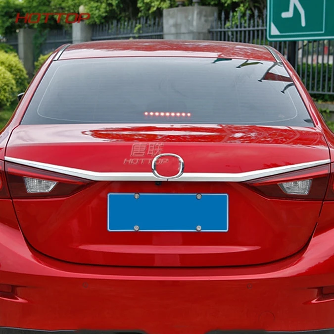 Для Mazda 3 Axela Седан 4dr 2014 2015 2016 2017 Хром Задняя Крышка багажника отделка двери