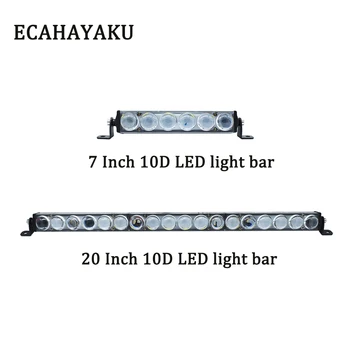 

ECAHAYAKU 7 inch 30W led light bar 20 inch 90W Slim 10D LED work Light offroad LED bar for atv jeep UTV Truck car 4x4 4wd car