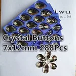 8 мм 288 шт прозрачные кристаллы-стразы пуговицы для шитья на Стразы для одежды, DIY, свадебные платья