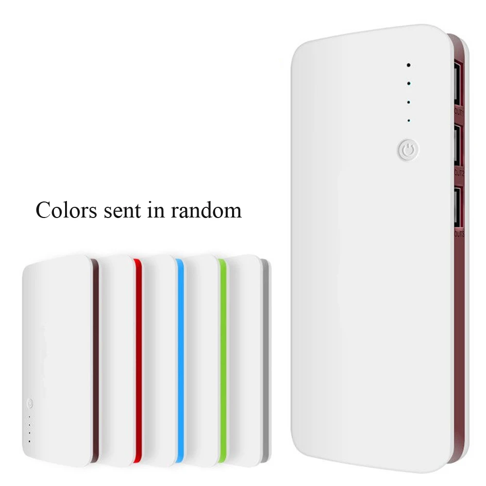 

5V 1A 2.1A 3 USB Ports Circuit Protection 18650 Battery Accessories DIY Cover Plastic Capacity Indicator Power Bank Case