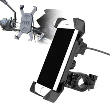 Универсальный держатель для телефона мотоцикла USB зарядное устройство розетка для электрического велосипеда Скутер ATV gps Держатель