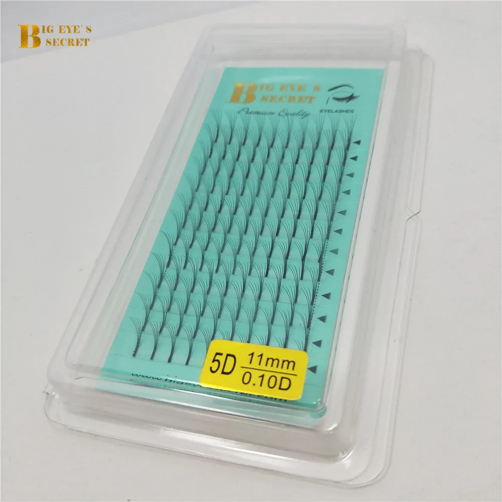 Big Eye's Secret 5D long stem Premade Volume Lash Individual Volume D/C Curl Thickness Makeup Korea Fake Mink Lash free shipping