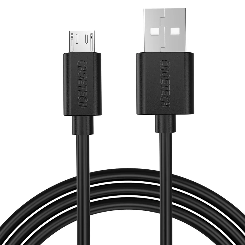 CHOETECH 10 шт./лот Кабель Micro-USB 5V 2.4A Micro usb-кабель для передачи данных(синхронизации) и зарядки Кабели для мобильных телефонов 1,2 м для Android телефонов и планшетных ПК