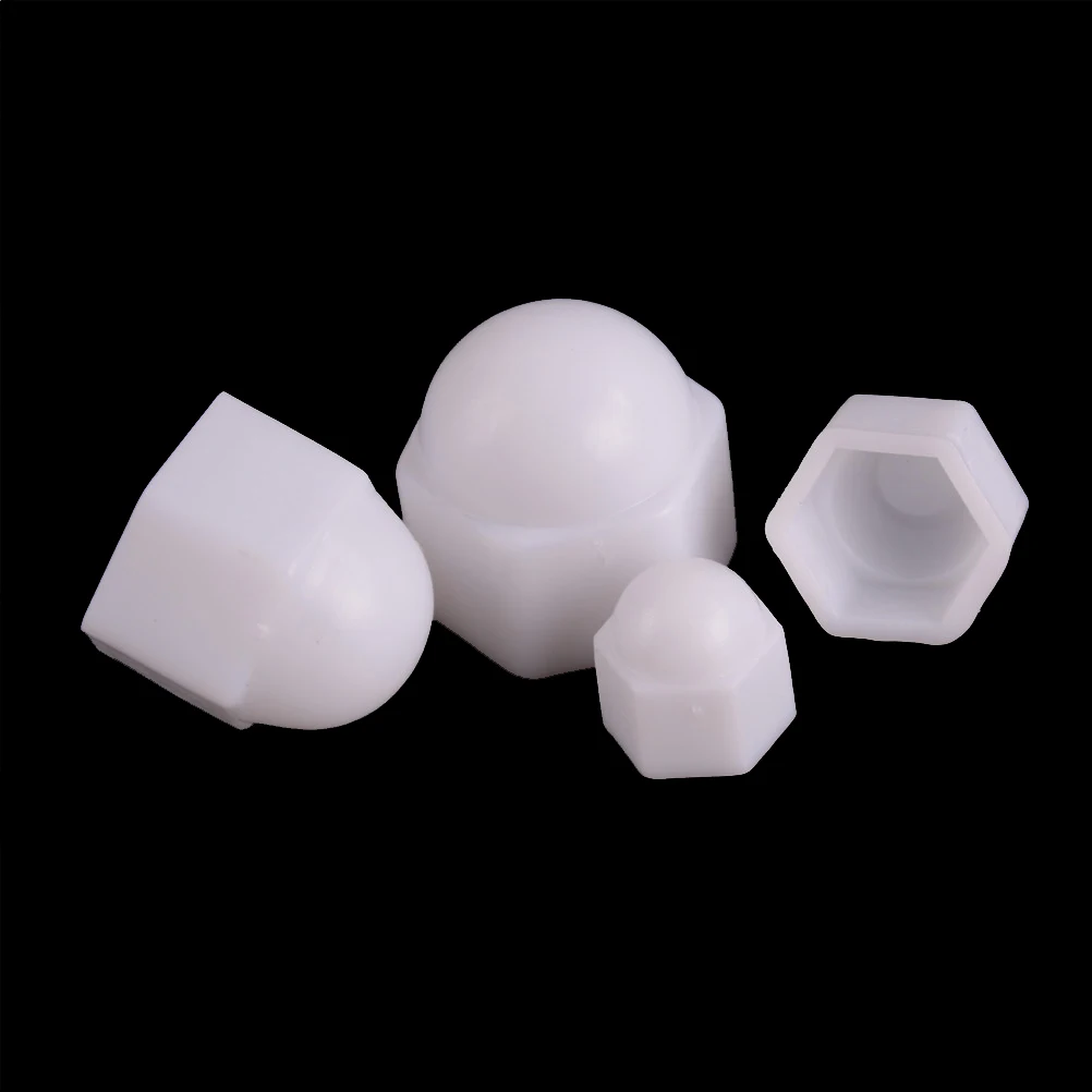 

10pcs/LOT M6 M8 M10 M12 White Dome Bolt Nut Protection Caps Cover Hex Hexagon Nuts Cap Nuts Protection Cover Nuts