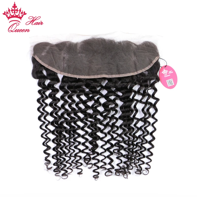 Lace Frontal 13x4 Ear to Ear Peruvian Deep Wave Frontal Closure Natural Color 100% Human Hair remy Closure Queen Hair Products