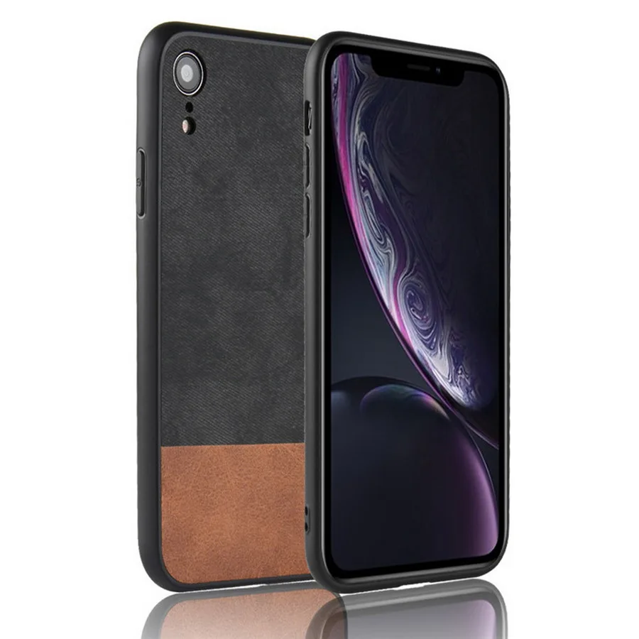 Роскошный чехол для Iphone X XR XS MAX твердая кожа задняя крышка мягкий силиконовый