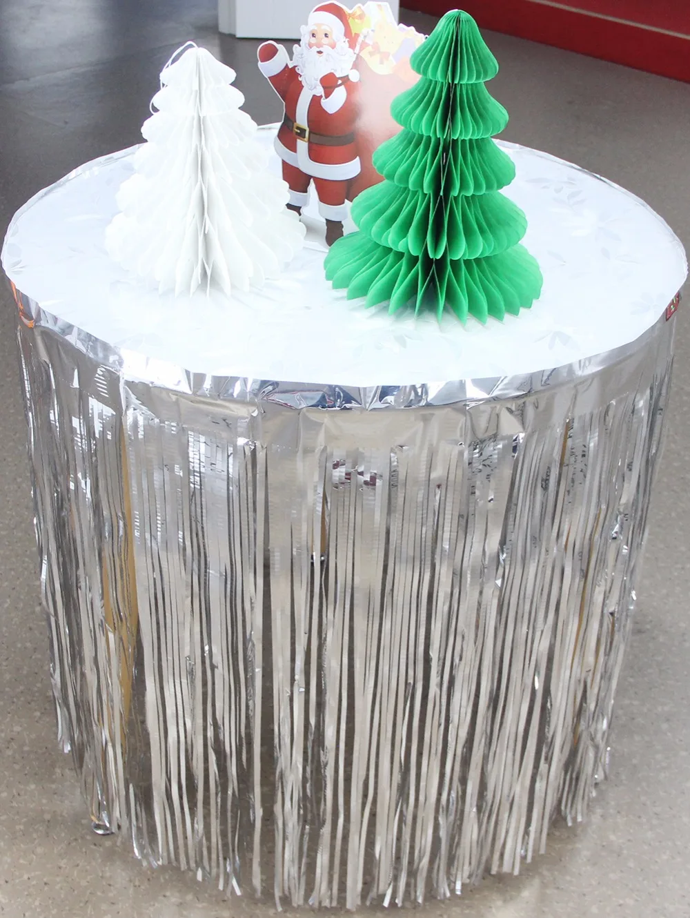  New Coming 1Pcs Gold / Green /Sliver Decorative Table Skirt Table Decoration Metallic Table Curtain