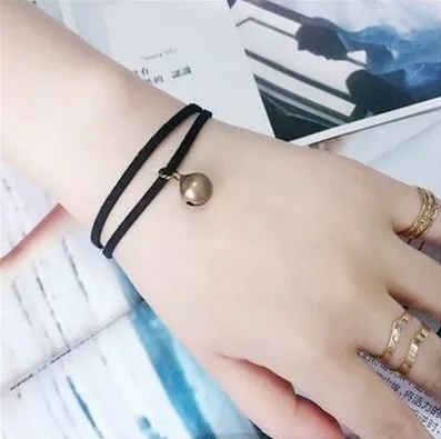 L166 pulseras панк готический новый мужской Bijoux Love винтажный колокольчик черный