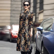 Куртка из подлинной овчины, Женское пальто из овчины высокого качества в китайском стиле, Винтажный дизайн,, новинка, Феникс 0619J