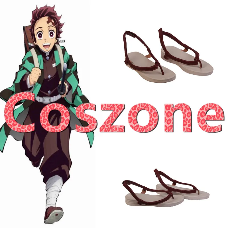 

Demon Slayer Cosplay Kamado Tanjirou Cosplay Shoes Kimetsu no Yaiba Cosplay Shoes Boots Halloween Cosplay Costume Accessory