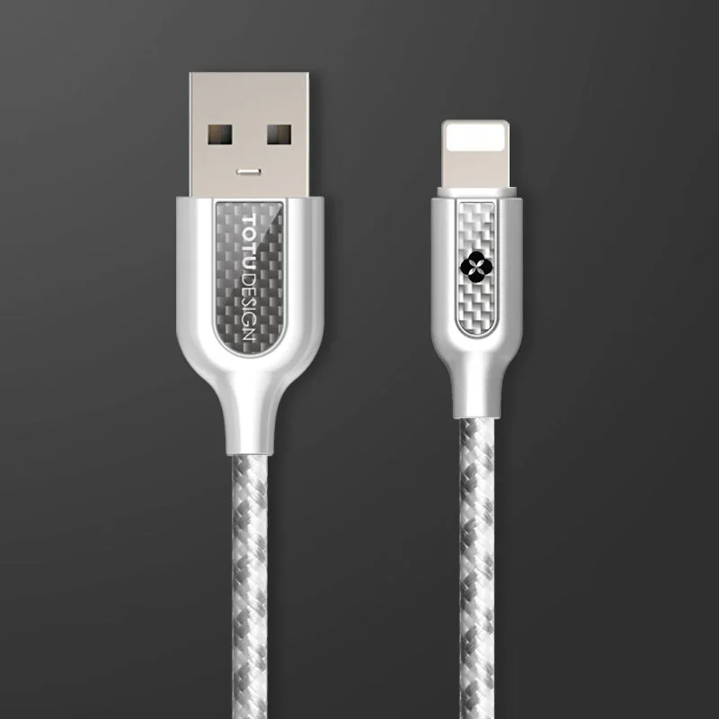 TOTU USB кабель для iPhone зарядное устройство Быстрая зарядка данных кабель для мобильного телефона для iPhone Xs Max Xr X 8 7 6 6 S 5 5S Se iPad провода шнур - Цвет: Silver