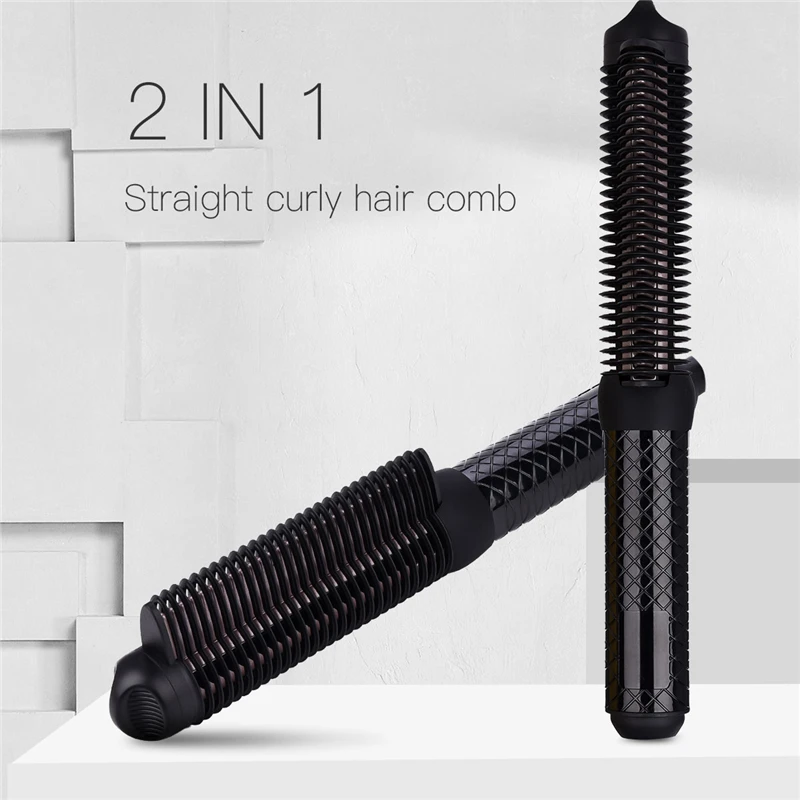 

2 in 1 Professional Hair Straightener and Curler Bursh Comb Dry/Wet Dual Use with 3 Level Temperature Adjusting Styling Tools 43
