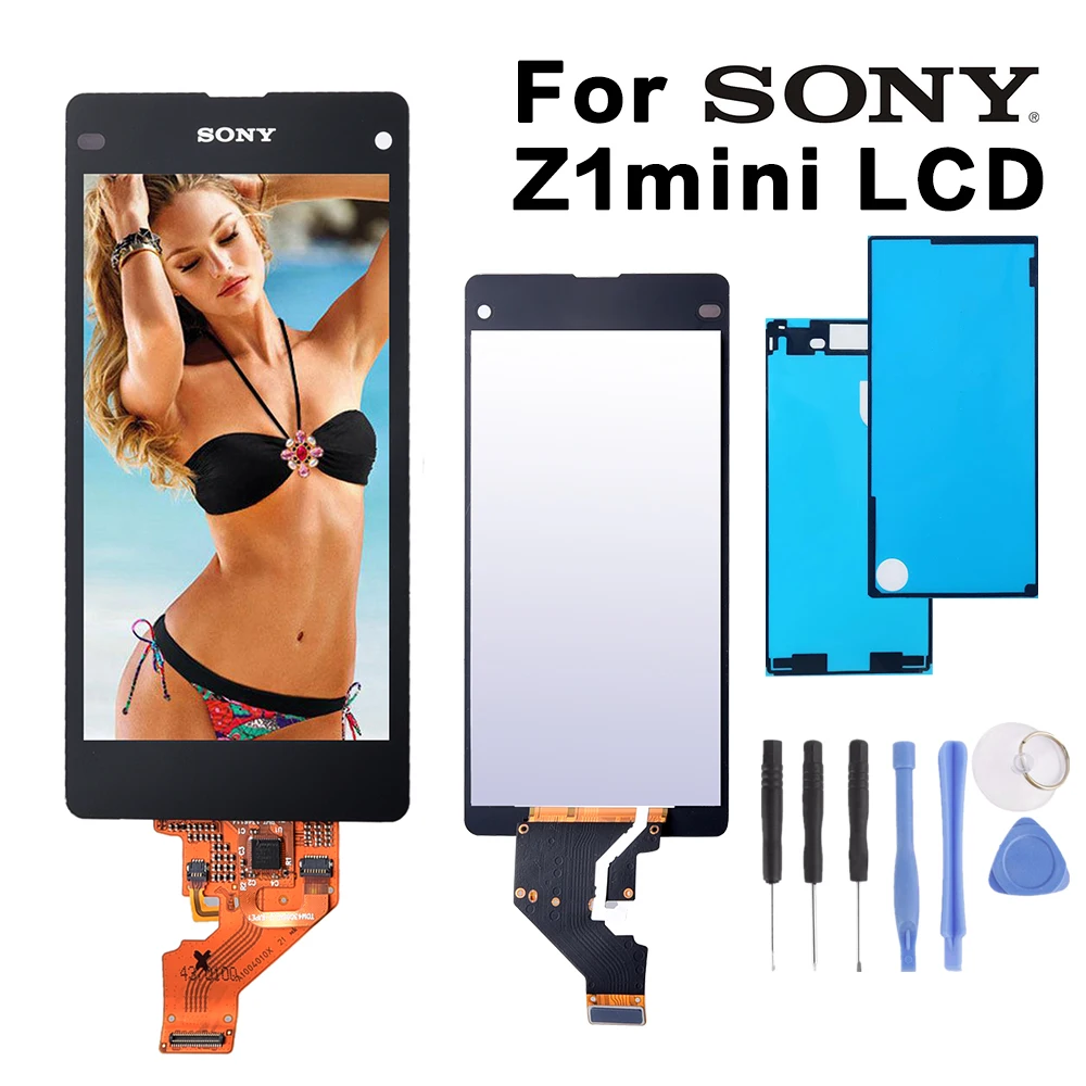 Original 4 3 LCD For SONY Xperia Z1 Compact Display Touch Screen Digiziter For SONY Xperia