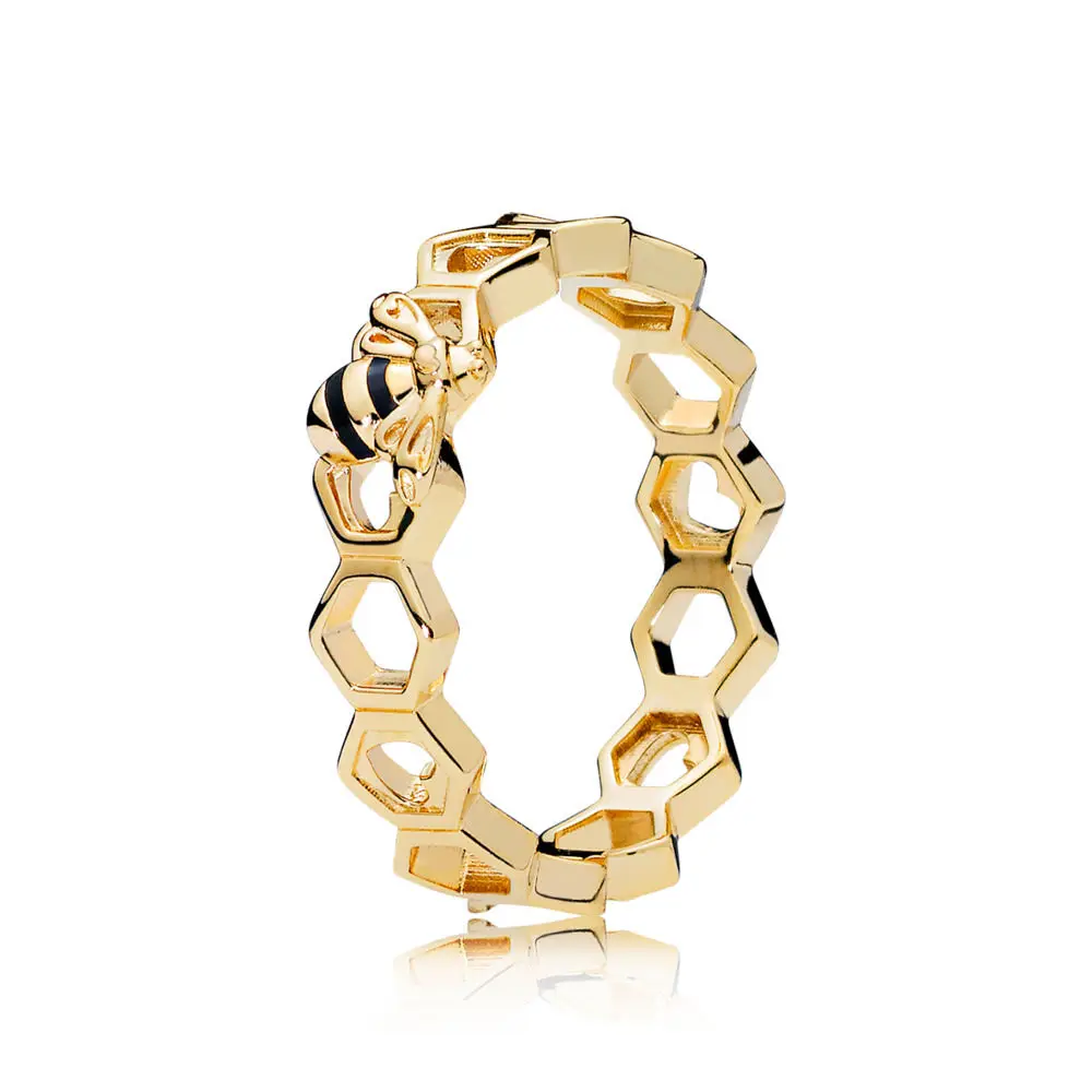 4 стиль Для женщин 925 пробы серебряные кольца, ювелирные изделия с Стрекоза пчела пчелы золота с цельными круглыми кристаллами "сделай сам" для Для женщин ювелирные изделия