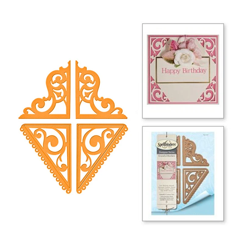 

Eastshape Graceful Corners Dies Craft Frame Metal Cutting DiesScrapbooking Stamps Embossing Paper Decor Card Template 96*120mm