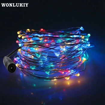 

DC 12V 10M/20M/30M/50M LED Silver/Copper Wire Waterproof String Lights & Power Supply for Outdoor Party Weeding Festival Decor