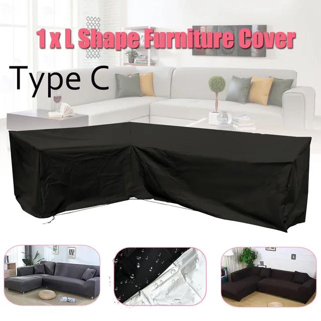 Outdoor Garden Furniture Cover Waterproof L Shape Furniture Cover Sofa Rain Dust Cover Wicker Sofa Set Protection Cover Cloth All Purpose Covers Aliexpress