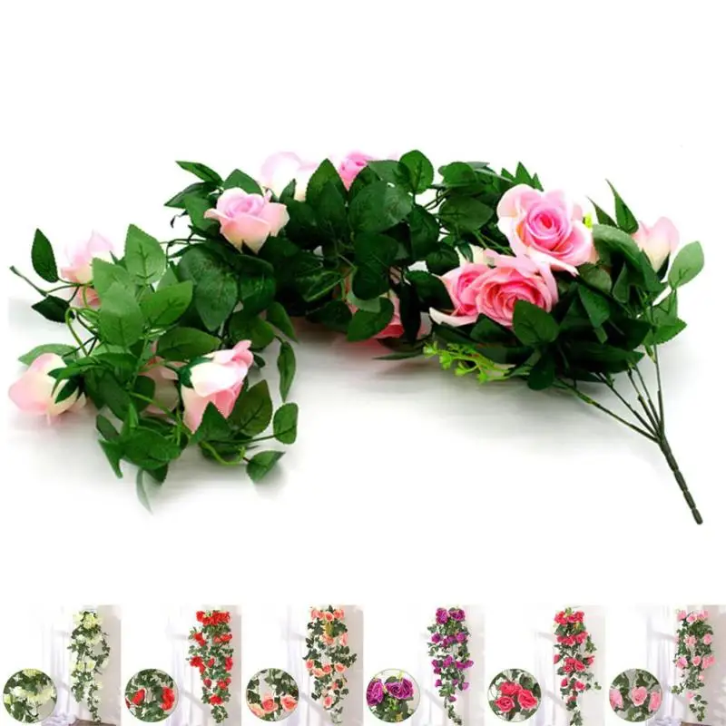 Artificial Flowers Vine Rose Flower Vine Hanging Garland for Wedding