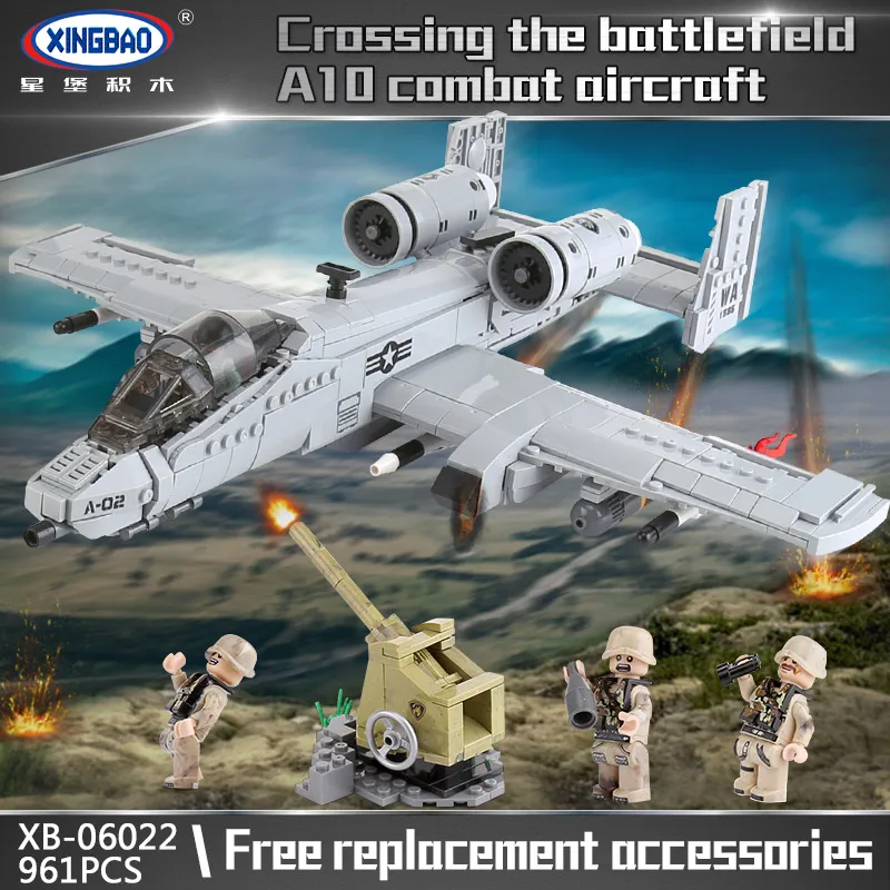 

XINGBAO 06022 the A10 Fighter Military War Toys Building Blocks Compatible Legoinglys Starfighter Children WW2 Weapon Gift