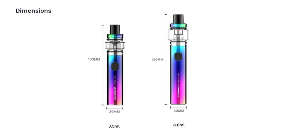 Original Vaporesso Sky Solo Plus 8ml Starter Kit 3000mAhSky Solo vape pen Kit 3.5ml 1400mAh use GT Mesh Coil AIO E-cig Vape Kit (9)