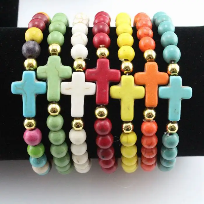 2018 Autumn Jewelry Fashion Cross Bracelet Crosses For To Make Bracelets With Colorful Stone