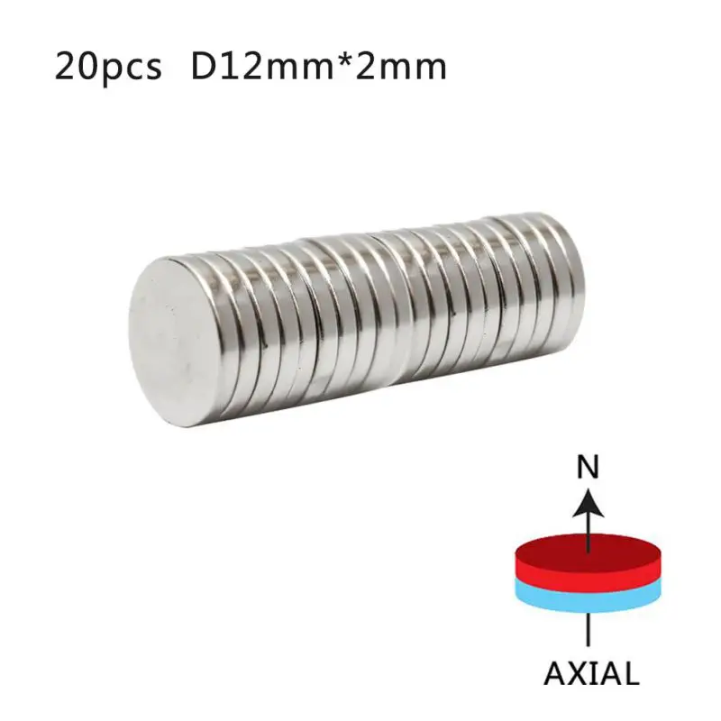 10/20/50 шт. N52 супер сильный диск редкоземельных неодимовые магниты магнит 12 мм х 2 мм Высокое качество, безопасность - Цвет: 20