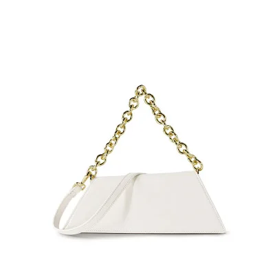 

Vintage Women's Handbag Mental Chain Handle Simple Shoulder Bag Small Elegant Bag