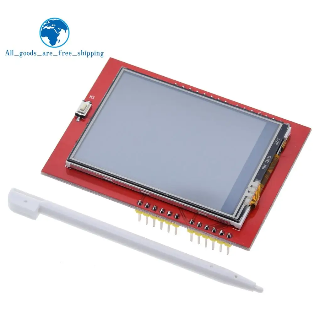 ЖК модуль TFT 2 4 дюймовый экран для платы Arduino UNO R3 и поддержка mega 2560 с сенсорной