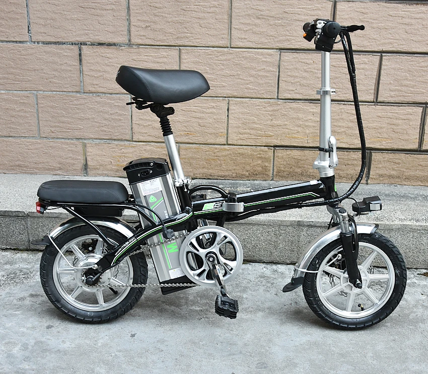 Perfect Mini Bike Folding Electric Bike 14inch Wheel 240W Motor E Bike Electric Bicycle Scooter Two Seat 48V 22.5AH/25AH Lithium Battery 5