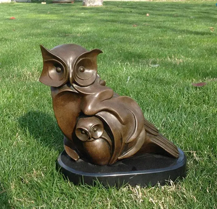 Art Deco Sculpture Owl Bronze Statuein Statues & Sculptures from Home & Garden on Aliexpress