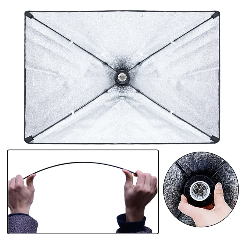 Beste Fotografie Softbox Licht Kit 1X lampen socket 2X E27 20 W LED Photo Studio Light + 2X Softbox + 2X light Stand voor Flash + Draagtas