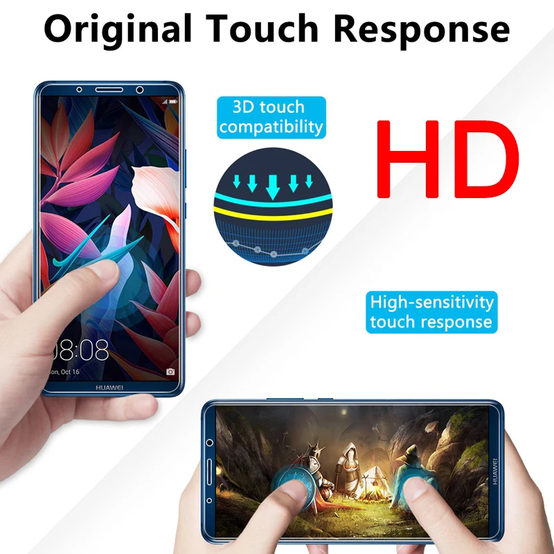 Explosion-proof Tempered Glass for Huawei Y6 Pro Protective Glass for Huawei Y9 Hard Screen Protector on Y5 Y7 Prime