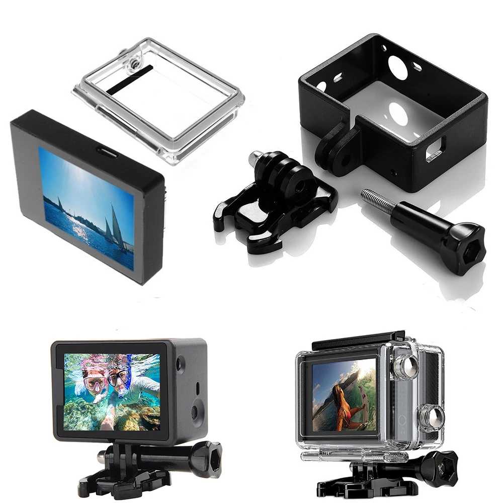 LCD Screen BacPac Display Viewer For GoPro Hero 3 3+ 4 Camera+Backdoor Case Cover+Expand Protective Frame For GoPro Hero 4 3+ 3 LCD Screen BacPac Display Viewer For GoPro Hero 3 3+ 4 Camera+Backdoor Case Cover+Expand Protective Frame For GoPro Hero 4 3+ 3