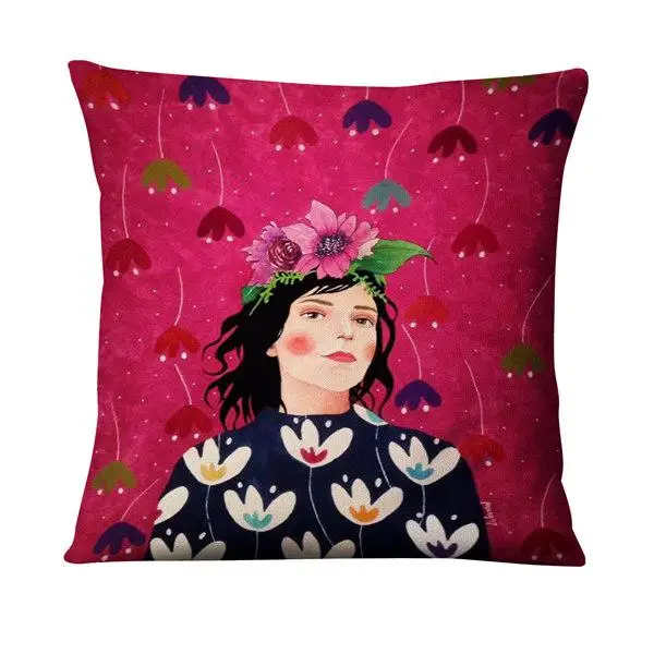 Modern Painting Girls Printed Pillowcase Home Decoration Pillow Art Cushion Decorative Pillows Home Decor Sofa Throw Pillow 