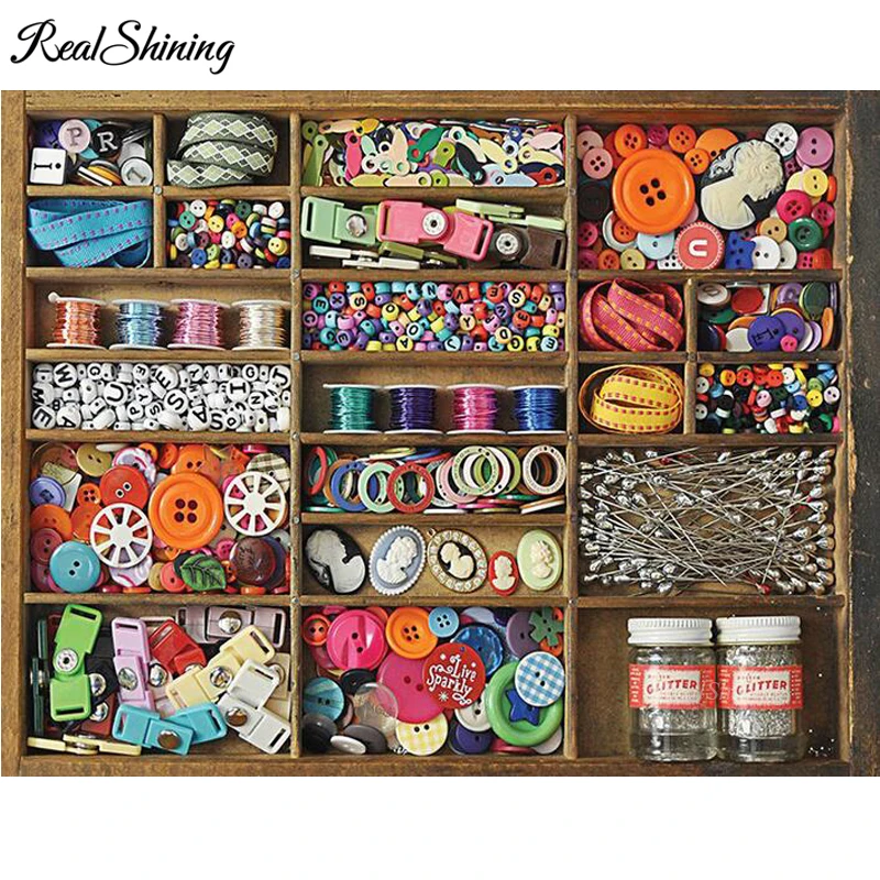 

diy diamond Painting"Button Storage"full square round mosaic diamond embroidery picture of rhinestones 5d home decor gift FS5102